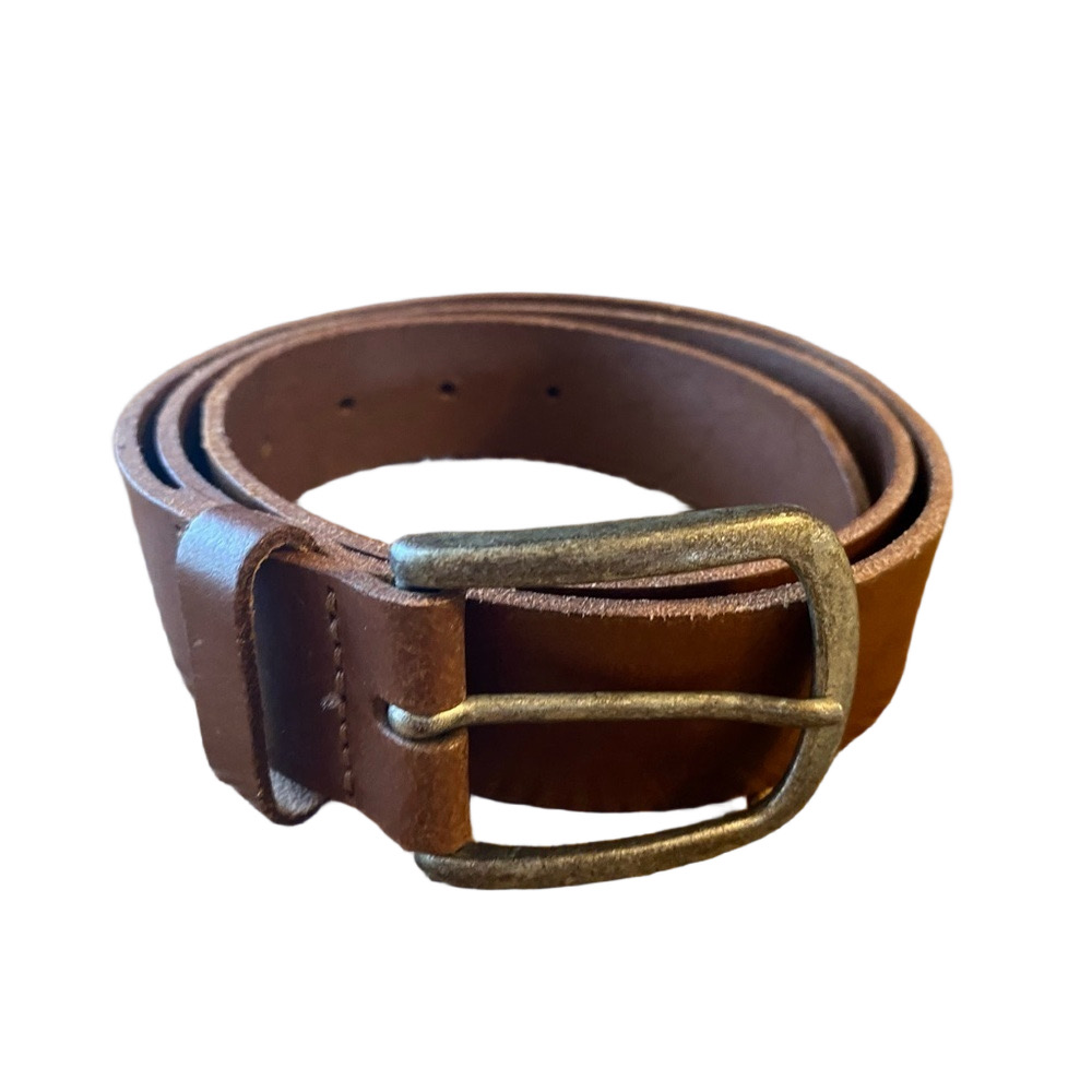 JACK & JONES Men's Classic Brown Leather Jean Belt Size 90 / Large Italy